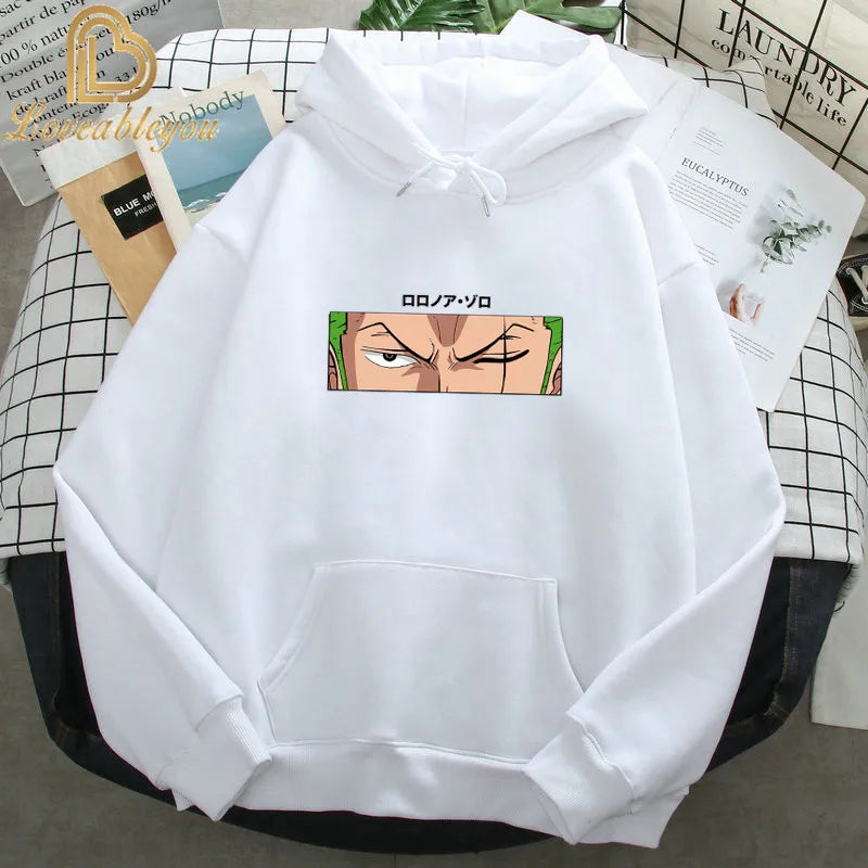 Anime One Piece Hoodies Luffy Casual Ace Law Zoro Luffy 2D Printed Streetwear Boys Sweatshirts Pullover Hooded Girls Costume