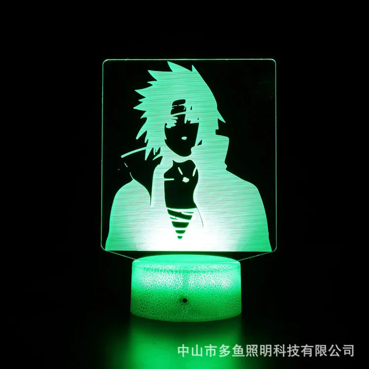 7 Colors Anime Naruto LED Night Light Toy Anime Akatsuki Uchiha Itachi Sasuke Colorful 3D Mini Table Lamp Toys Xmas Gift