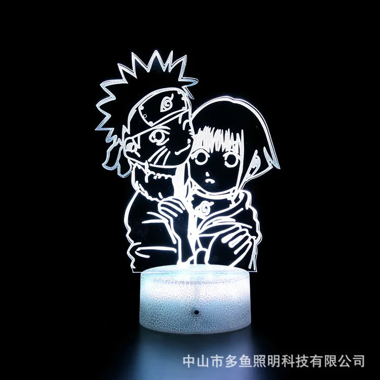 7 Colors Anime Naruto LED Night Light Toy Anime Akatsuki Uchiha Itachi Sasuke Colorful 3D Mini Table Lamp Toys Xmas Gift