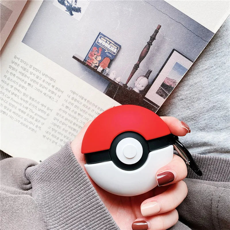 Cute Pokemon Poke Ball 3D Silicone Earphone Cases for Airpods pro 3 2 pro2 Wireless Bluetooth Headset Cover