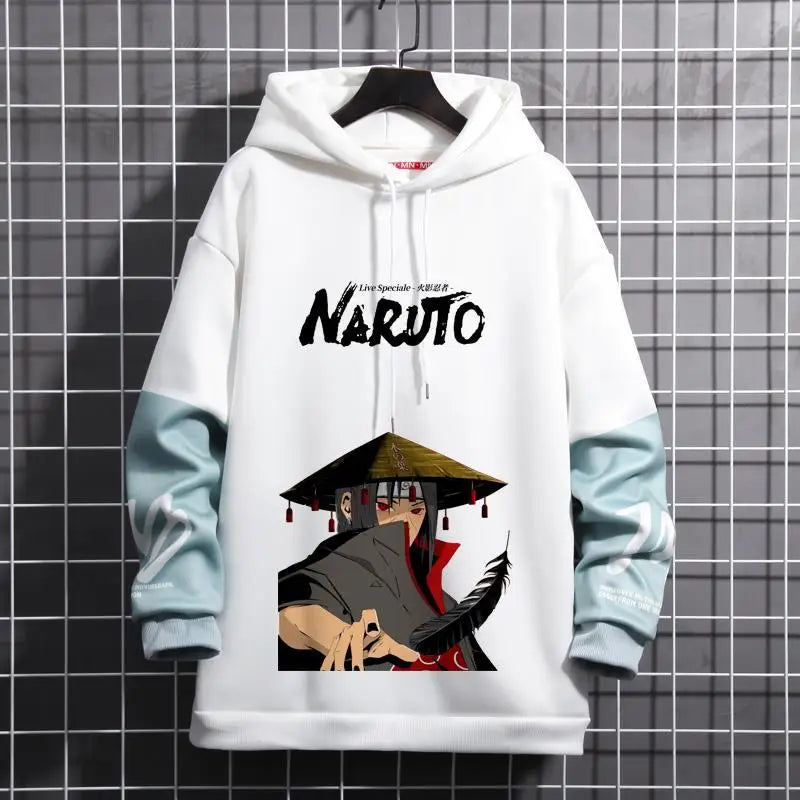 New Naruto Anime  Akatsuki Cosplay Akatsuki Uchiha Itachi Full-Size Sweatshirt Student 3D Printed Hooded Sweater Coat