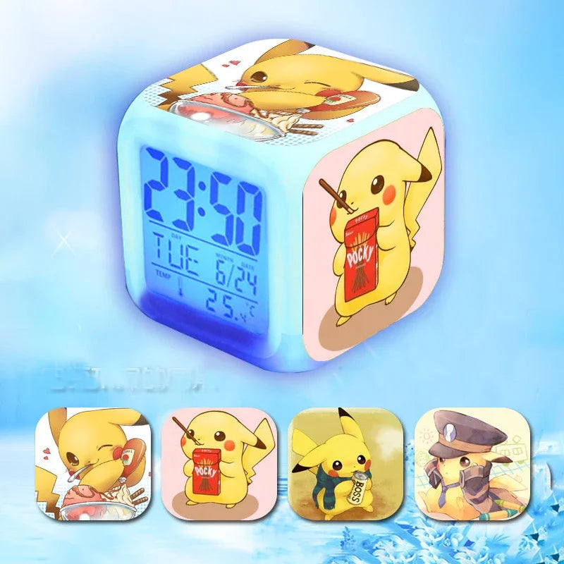 Pokemon Pikachu Digital Alarm Clock - Color Changing, Luminous