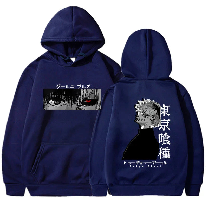 New Anime Kaneki Ken Hoodies Men's Fashion Personality Printed Swewatshirt Autumn Winter Casual Loose Pullover Top