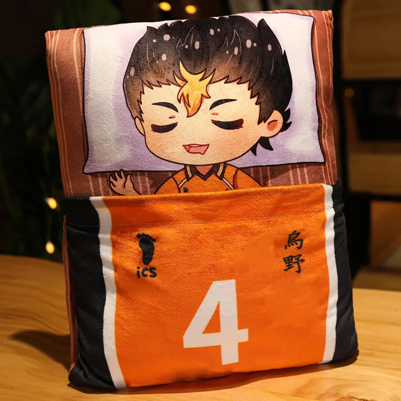 36x27cm Haikyuu!! Anime Hinata Shoyo Plush Doll Pillow Double Sided Print