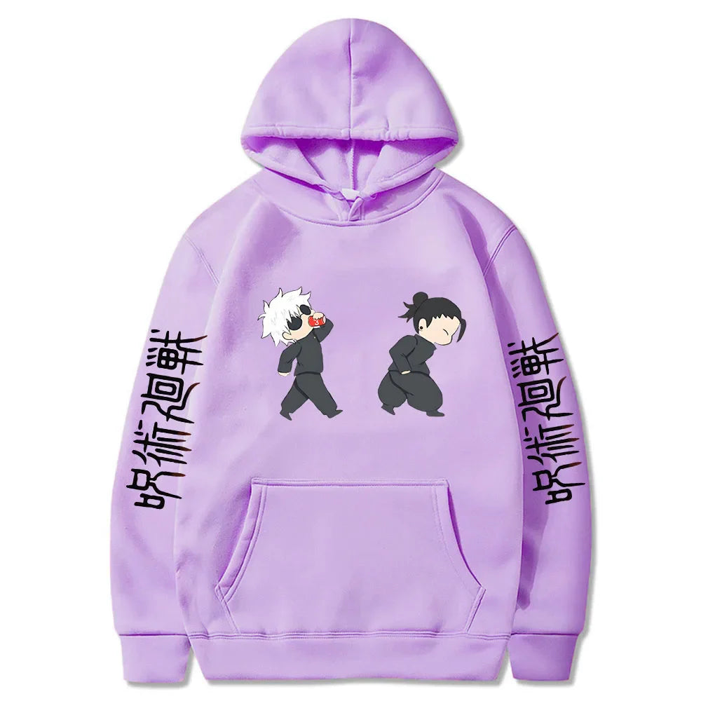 Jujutsu Kaisen Anime Hoodies Satoru Gojo Pullovers Casual Plus Size