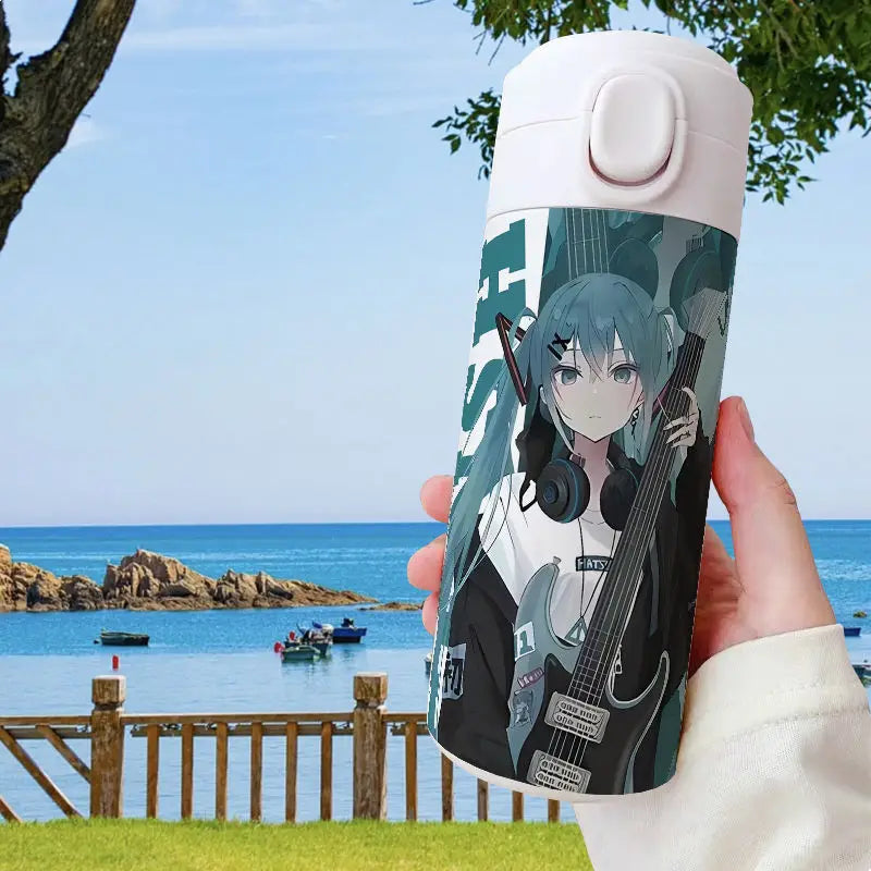 Hatsune Miku Thermos Water Bottle 420ML Stainless Steel Vacuum Flask