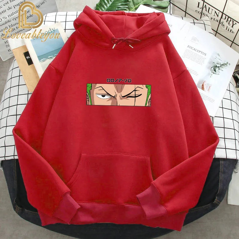 Anime One Piece Hoodies Luffy Casual Ace Law Zoro Luffy 2D Printed Streetwear Boys Sweatshirts Pullover Hooded Girls Costume