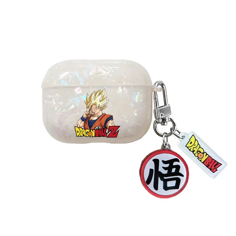 Dragon Ball Goku Cases for Airpods 1 2 3 Pro Pro2 Case Creative Cartoon Protective Wireless Earphone Charging Box with Keyring