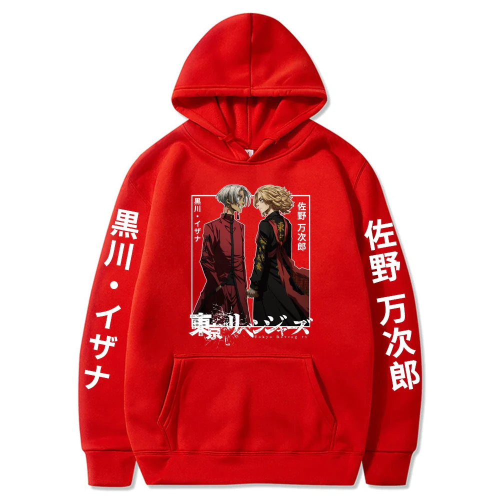 Tokyo Revengers Sano Manjirou and Kurokawa Izana Anime Hoodie Large Size