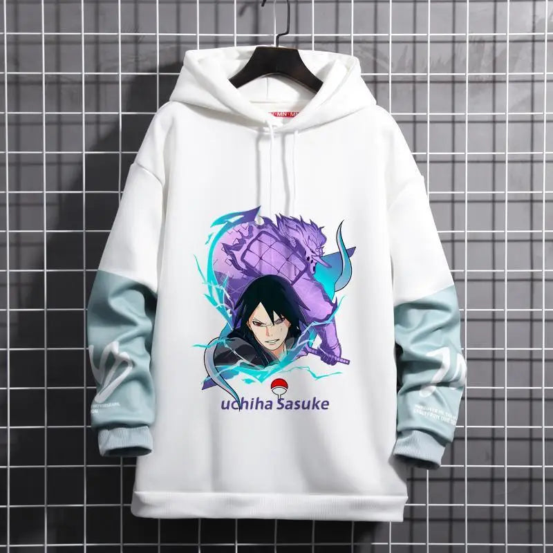 New Naruto Anime  Akatsuki Cosplay Akatsuki Uchiha Itachi Full-Size Sweatshirt Student 3D Printed Hooded Sweater Coat