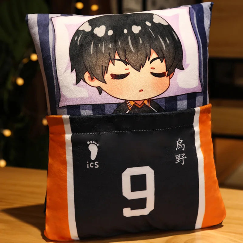 36x27cm Haikyuu!! Anime Hinata Shoyo Plush Doll Pillow Double Sided Print