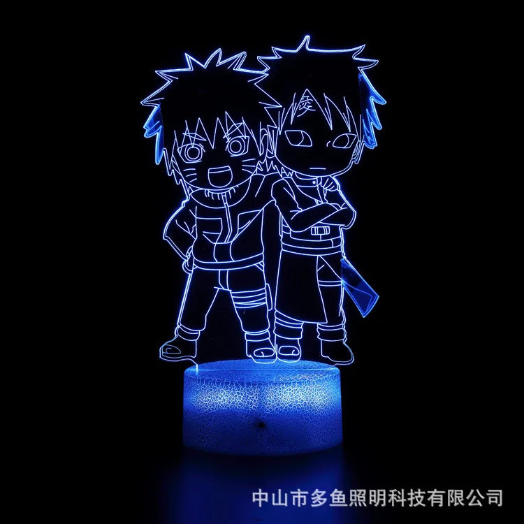 7 Colors Anime Naruto LED Night Light Toy Anime Akatsuki Uchiha Itachi Sasuke Colorful 3D Mini Table Lamp Toys Xmas Gift