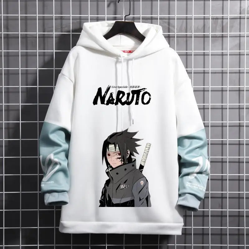 New Naruto Anime  Akatsuki Cosplay Akatsuki Uchiha Itachi Full-Size Sweatshirt Student 3D Printed Hooded Sweater Coat