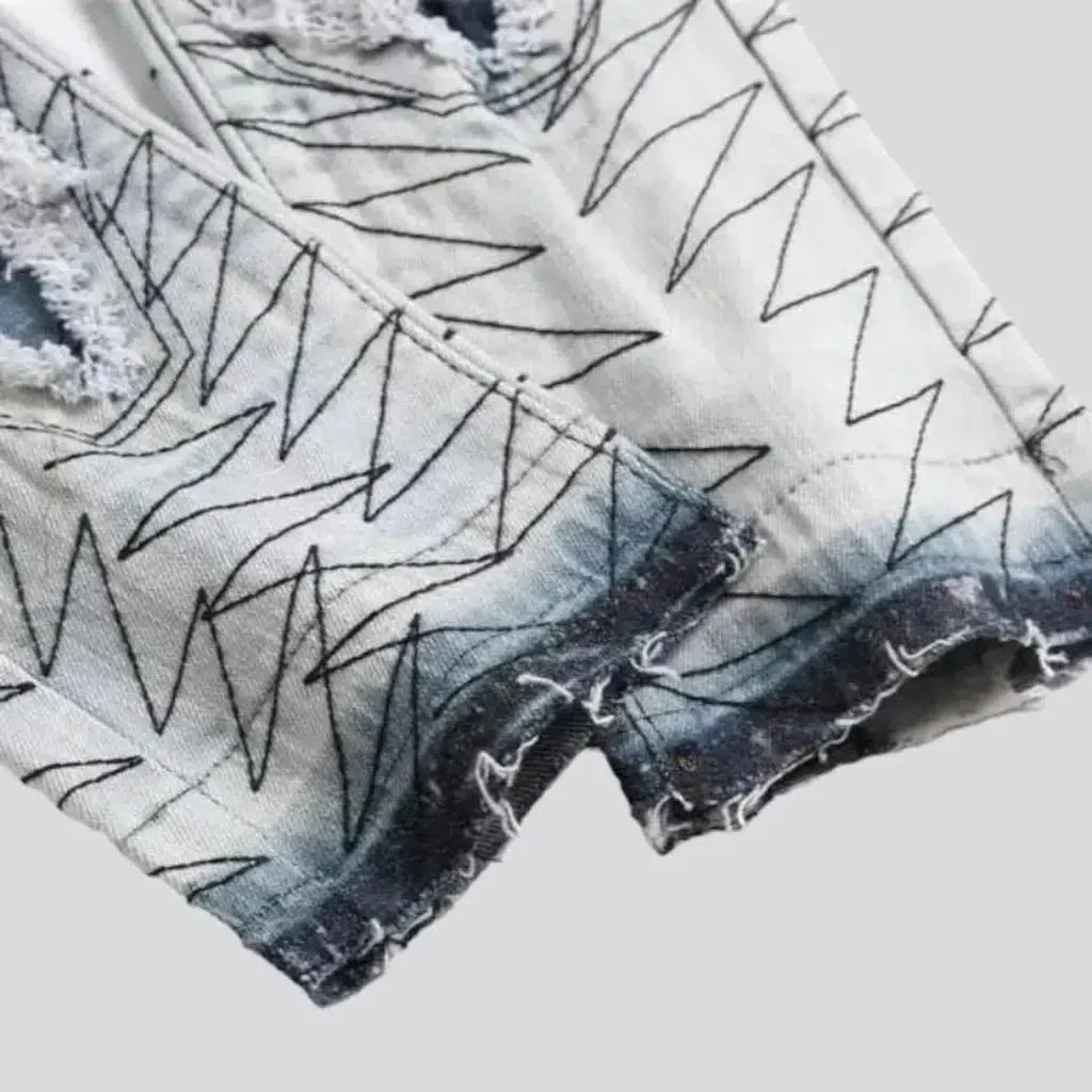 5-pocket men's tie-dyed jeans