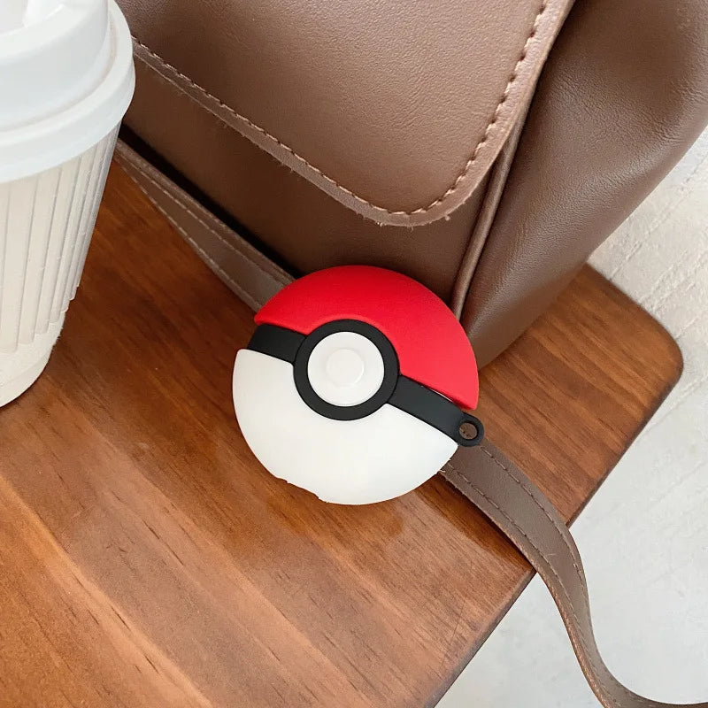 Cute Pokemon Poke Ball 3D Silicone Earphone Cases for Airpods pro 3 2 pro2 Wireless Bluetooth Headset Cover