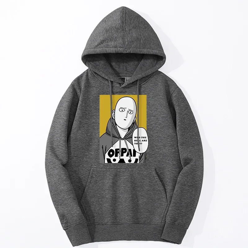 One Punch Man Graphic Hoodie Pullover Japan Anime Saitama Mens Sweatshirts Harajuku New Fleece Pullover Sudaderas