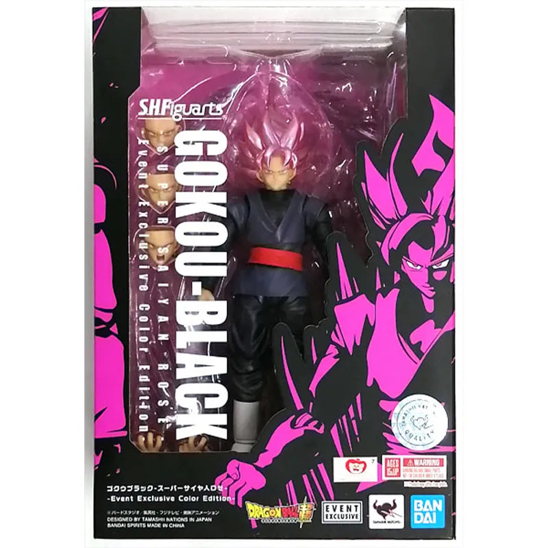 100% Original Bandai S.H.Figuarts SHF Goku Black Super Saiyan Rose In Stock Anime Action Collection Figure Model Toys