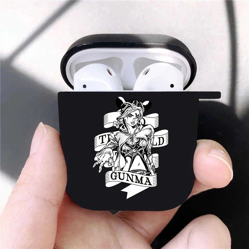 JoJo's Bizarre Adventure JoJo Anime Soft silicone TPU Case For AirPods Pro2 1 2 3 Black Wireless Bluetooth Earphone Box Cover