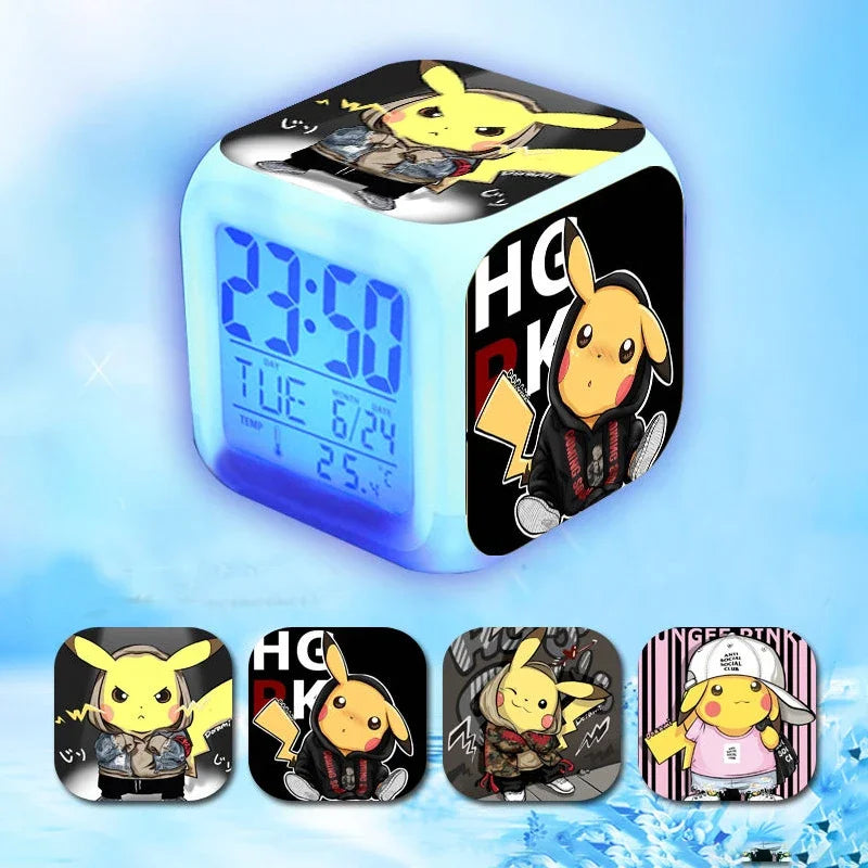 Pokemon Pikachu Digital Alarm Clock - Color Changing, Luminous