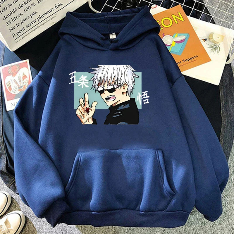 Anime Satoru Gojo Hoodie - Unisex Harajuku Streetwear