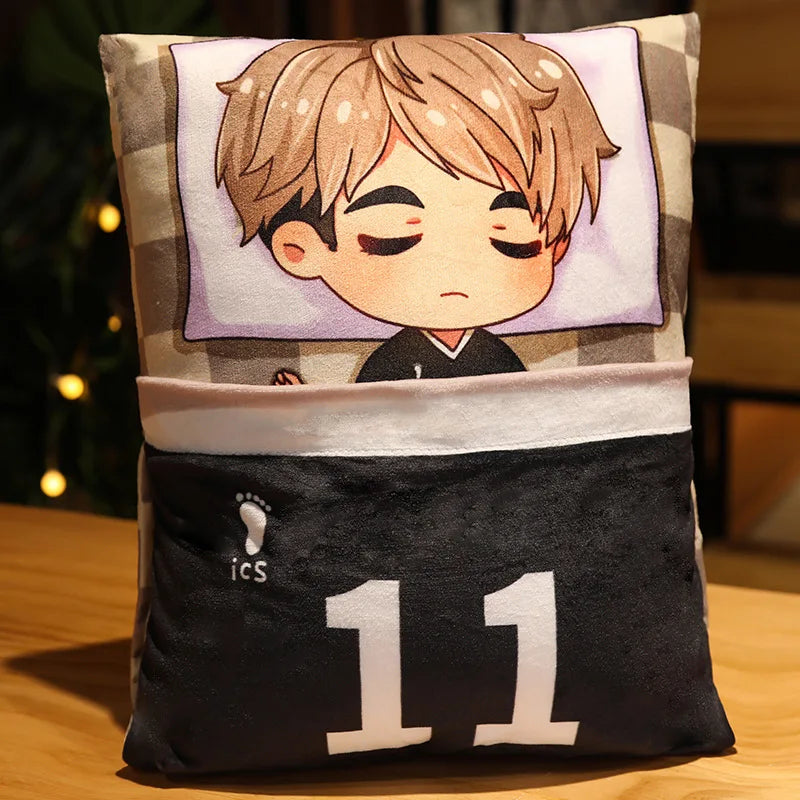 36x27cm Haikyuu!! Anime Hinata Shoyo Plush Doll Pillow Double Sided Print