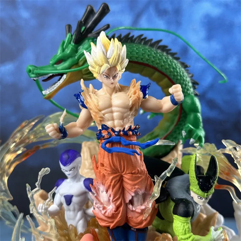 20cm Dragon Ball Z Action Figures: Goku, Frieza, Buu, Shenron