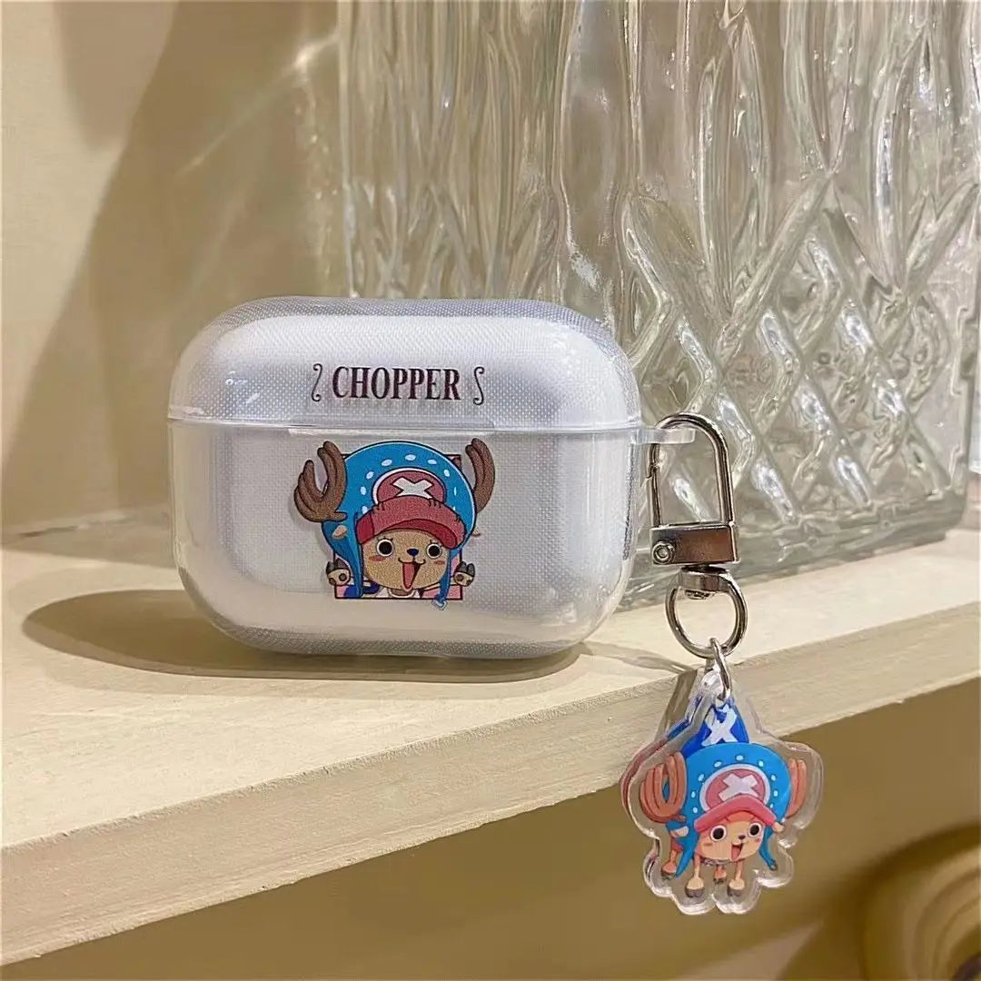 Anime Figure Luffy Zoro Ace Chopper Earphone Cases for Apple Airpods 1/2/3/pro One Piece Protective Case Wireless Earphone Cover