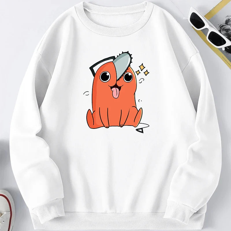 Chainsaw Man Pochita Sweatshirts For Men Anime Kawaii Hoodies Sweatshirt Korean Style New Crewneck Spring Autumn Pullover Jumper