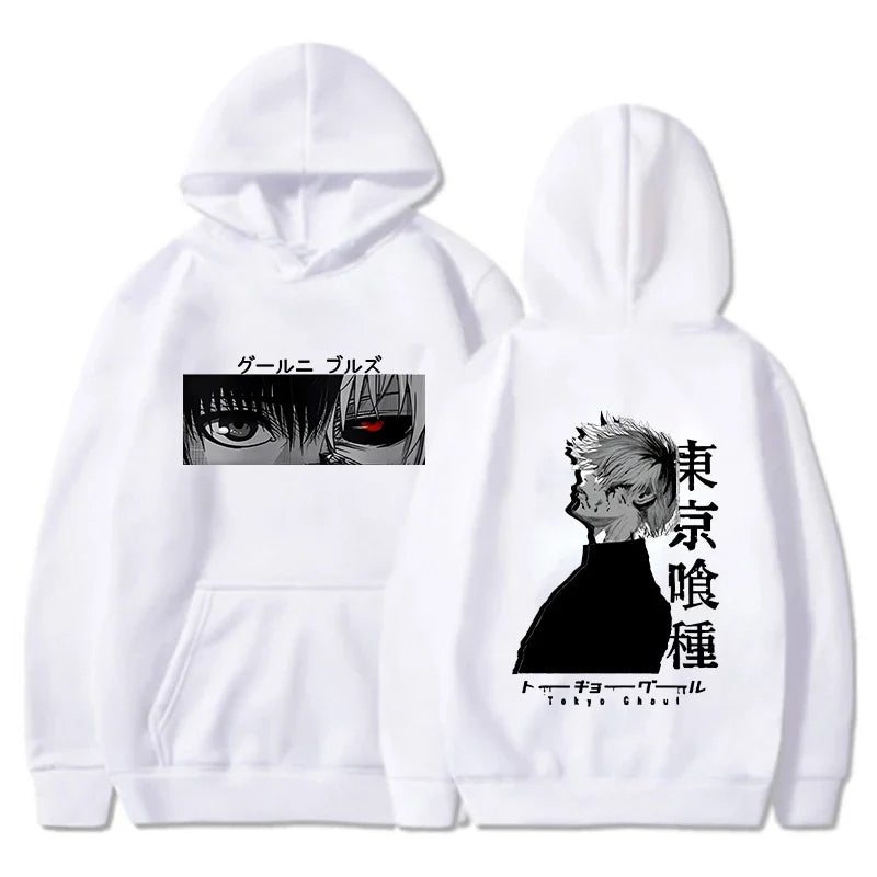 New Anime Kaneki Ken Hoodies Men's Fashion Personality Printed Swewatshirt Autumn Winter Casual Loose Pullover Top