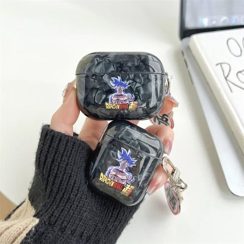 Dragon Ball Goku Cases for Airpods 1 2 3 Pro Pro2 Case Creative Cartoon Protective Wireless Earphone Charging Box with Keyring