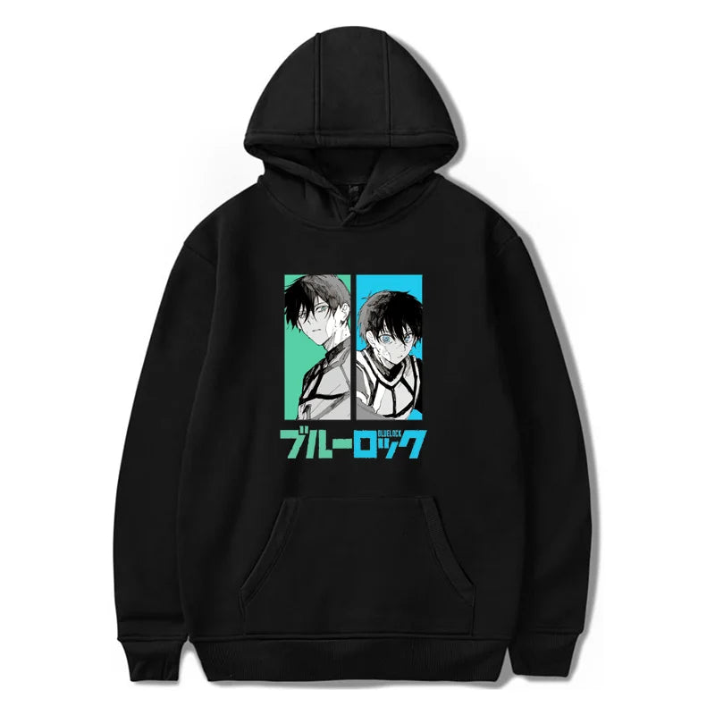 Anime Isagi Yoichi Rin Itoshi Printed Hoodie Men's Street Y2K Harajuku Cool Pullover Sweatshirt Top