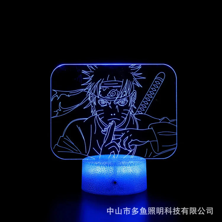 7 Colors Anime Naruto LED Night Light Toy Anime Akatsuki Uchiha Itachi Sasuke Colorful 3D Mini Table Lamp Toys Xmas Gift