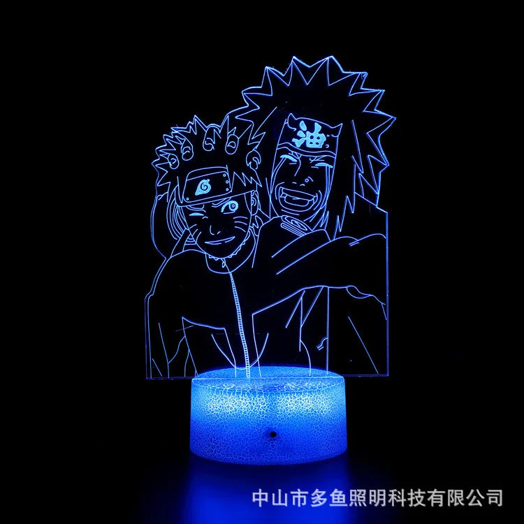 7 Colors Anime Naruto LED Night Light Toy Anime Akatsuki Uchiha Itachi Sasuke Colorful 3D Mini Table Lamp Toys Xmas Gift