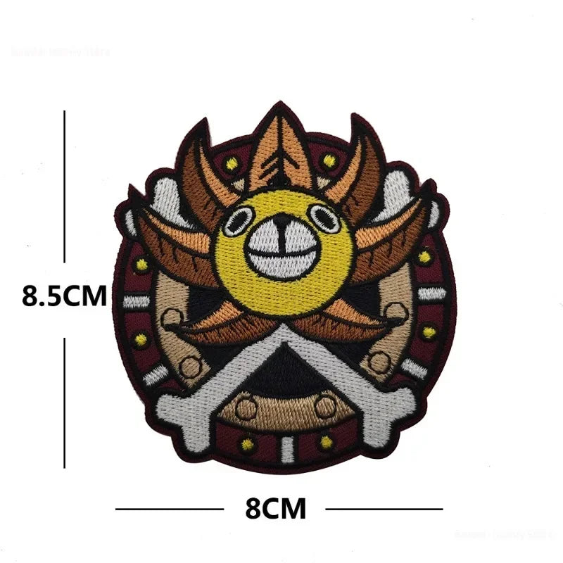 ONE PIECE Luffy Patches Anime Embroidery Clothes Badges Iron on Patches Backpack Vest Hat Microchapter Magic Patch Gifts