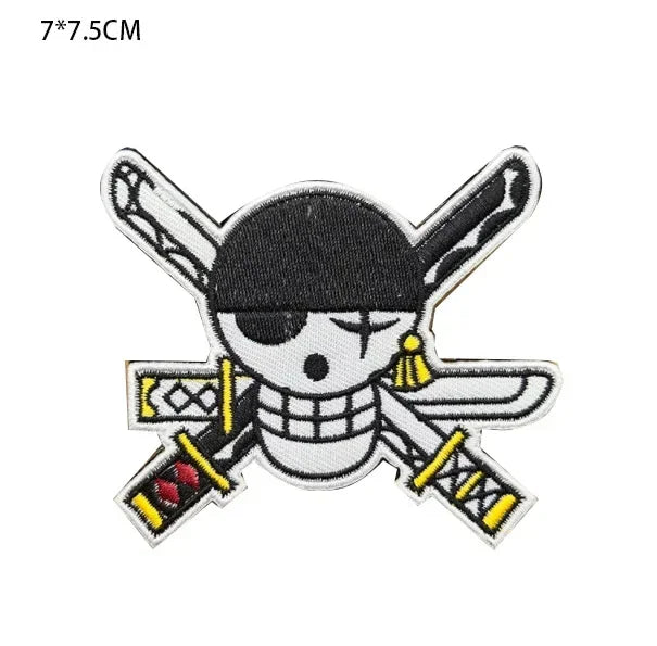 ONE PIECE Luffy Patches Anime Embroidery Clothes Badges Iron on Patches Backpack Vest Hat Microchapter Magic Patch Gifts