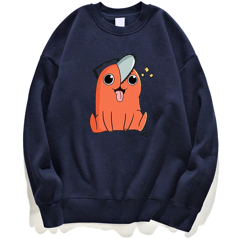 Chainsaw Man Pochita Sweatshirts For Men Anime Kawaii Hoodies Sweatshirt Korean Style New Crewneck Spring Autumn Pullover Jumper