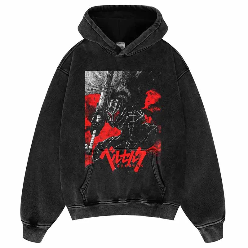 Vintage Japanese Anime Hoodie Men Streetwear Hip Hop Sweatshirt Guts Graphic Hoodie Harajuku COTTON Hoodies Pullover JFCQ02