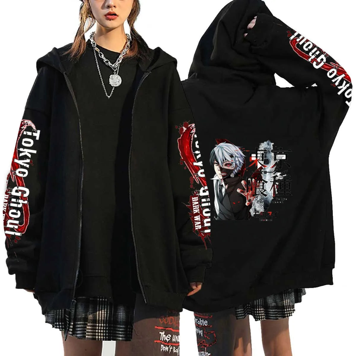 Tokyo Ghoul Anime Hoodie - Harajuku Design