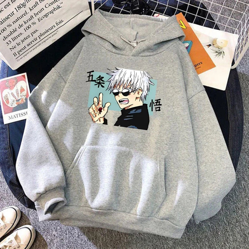 Anime Satoru Gojo Hoodie - Unisex Harajuku Streetwear