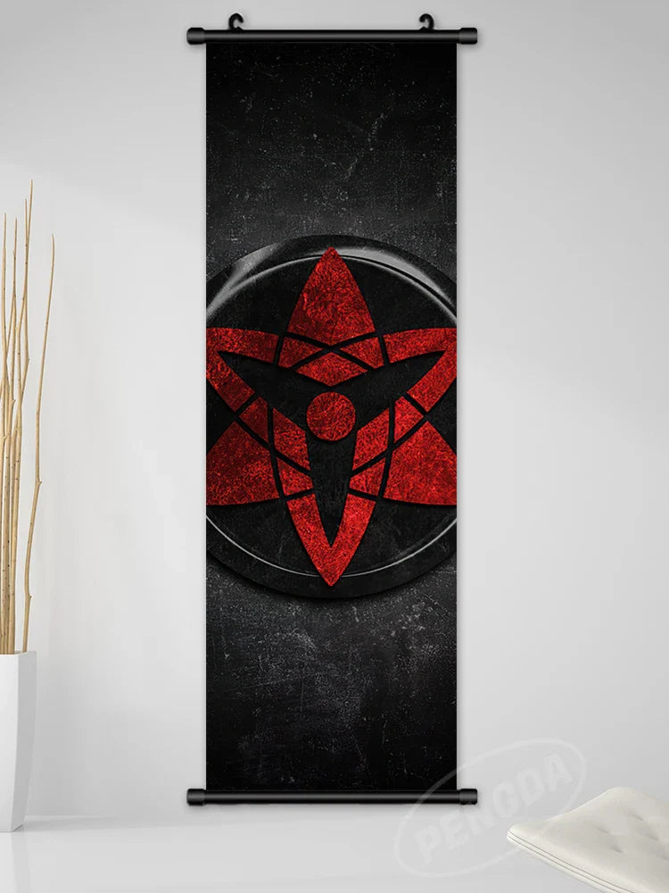 Naruto Hatake Kakashi Hanging Painting Wall Artwork Sharingan Picture Scroll HD Canvas Poster