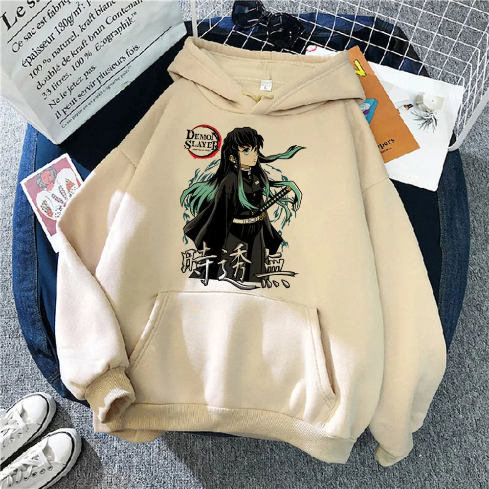 Demon Slayer Muichiro Tokito Anime Hoodie Sweater 90S