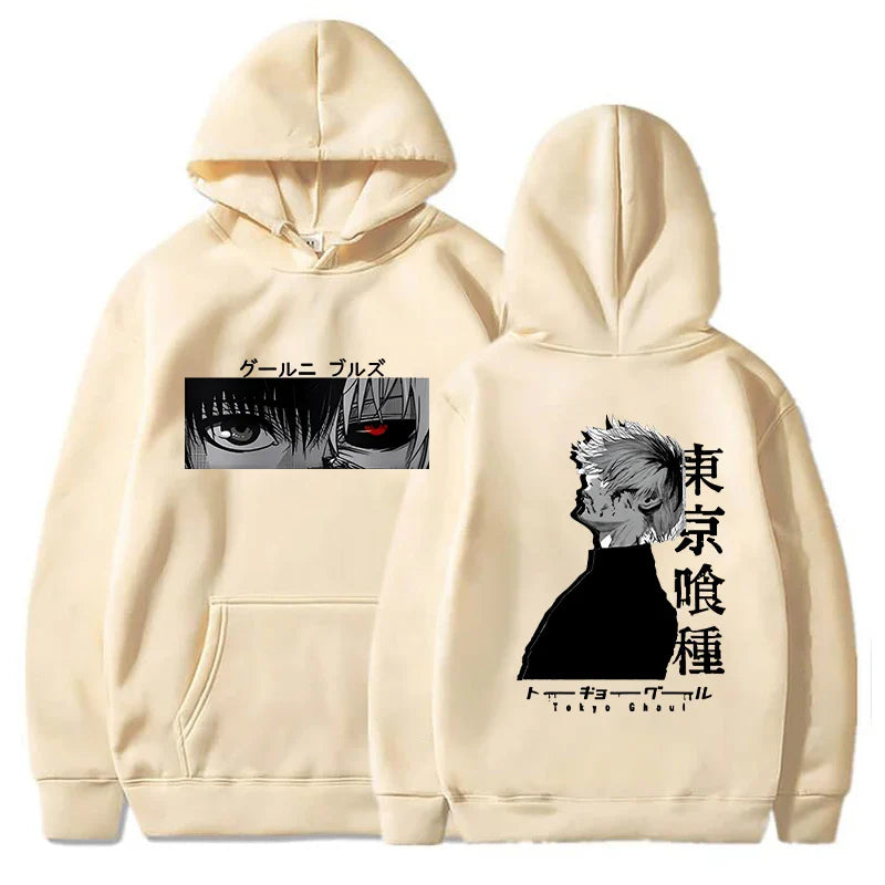 New Anime Kaneki Ken Hoodies Men's Fashion Personality Printed Swewatshirt Autumn Winter Casual Loose Pullover Top