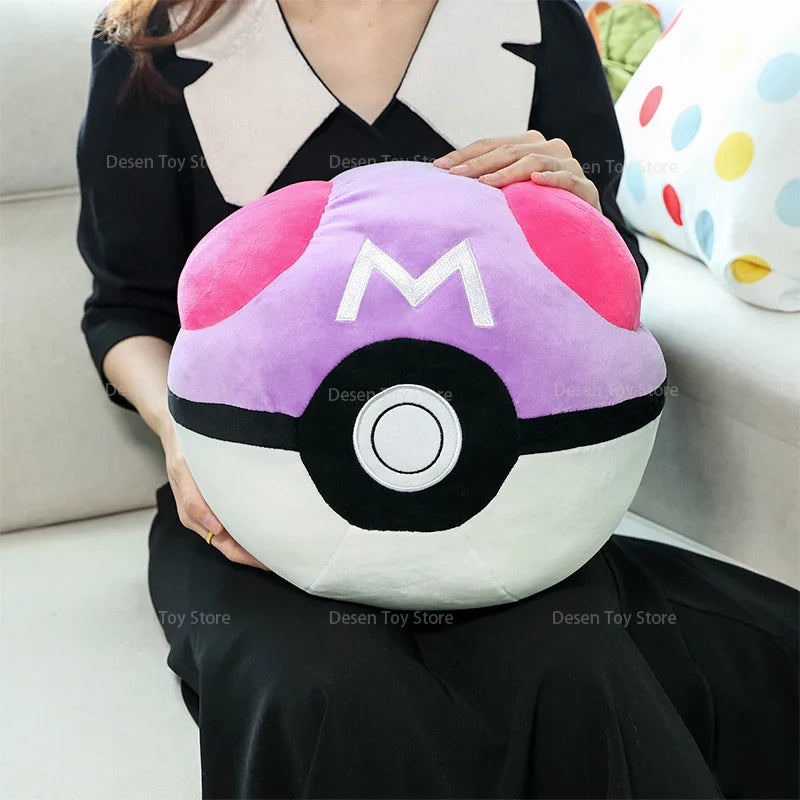 4 Styles Pokemon Plush Big Size PokeBall Cushion Ultra Ball Master Ball Great Ball Cushion Pillow Soft Anime Stuffed Toy Bedroom