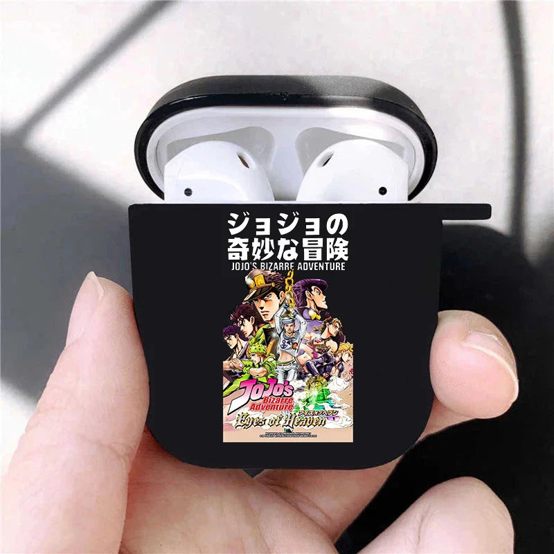 JoJo's Bizarre Adventure JoJo Anime Soft silicone TPU Case For AirPods Pro2 1 2 3 Black Wireless Bluetooth Earphone Box Cover