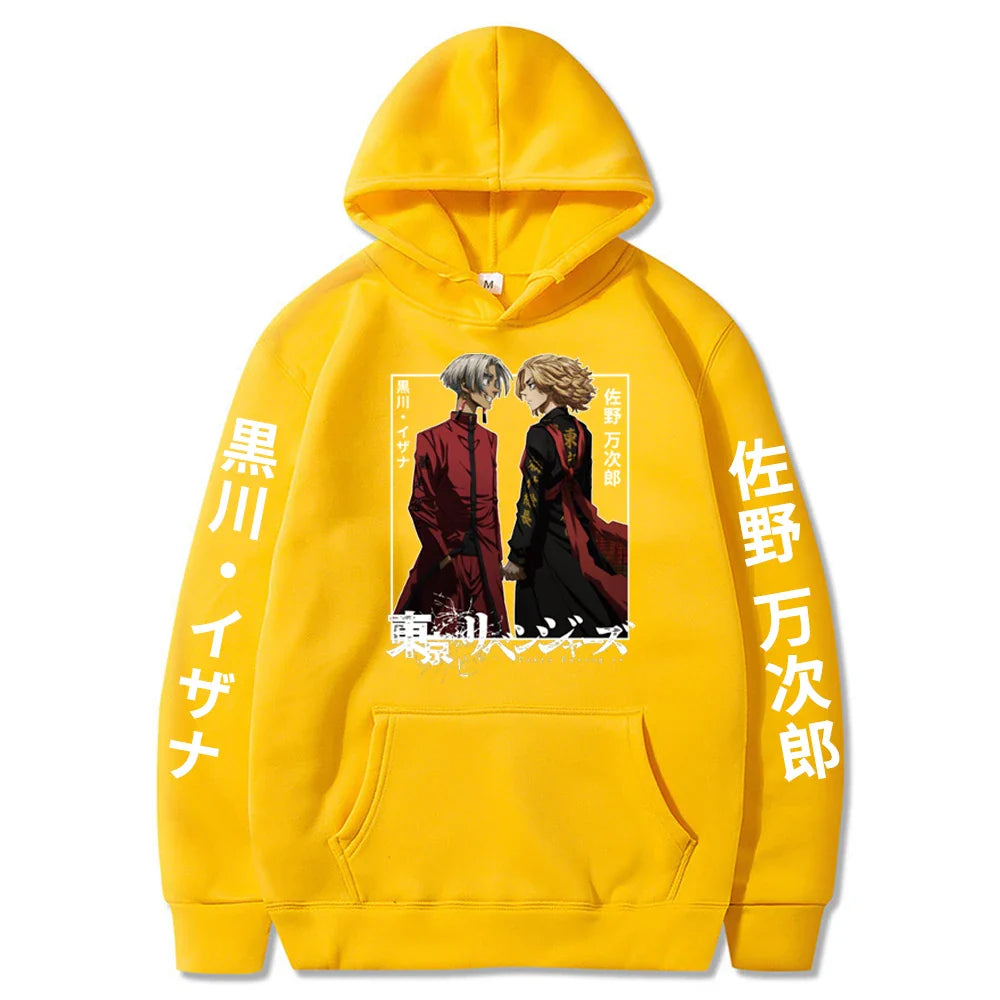 Tokyo Revengers Sano Manjirou and Kurokawa Izana Anime Hoodie Large Size