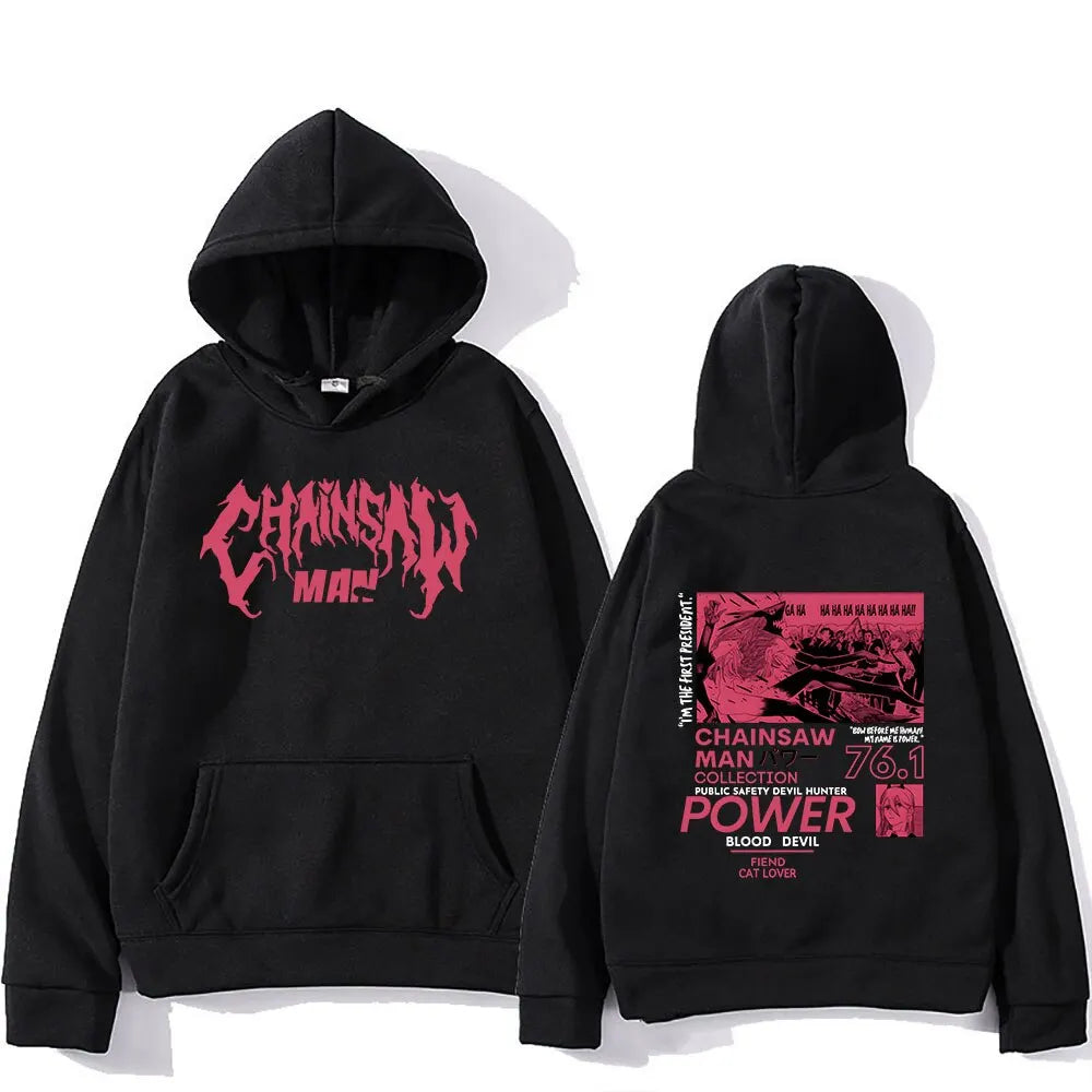 anime chainsaw men's Hoodie men women's neutral Sweatshirt anime pattern Hoodie street retro long sleeve autumn clothes