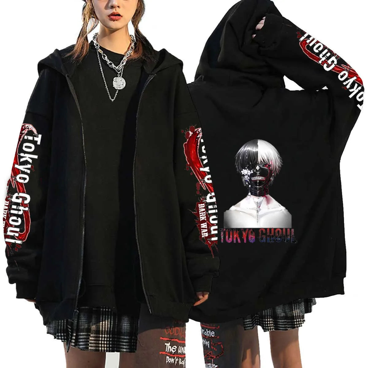 Tokyo Ghoul Anime Hoodie - Harajuku Design