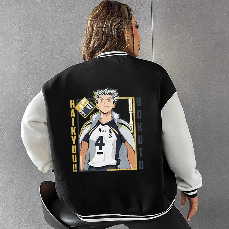 Haikyuu Kotaro Bokuto Baseball Jacket - Harajuku Style