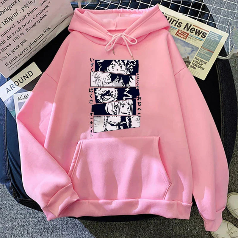 New Fashion Men Women Hoodies Anime Deku Bakugou Katsuki Todoroki Shoto Printed Sweatshirt Autumn And Winter Casual Long Sleeve