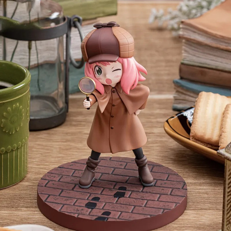 13cm SPY FAMILY Figurine Anya Forger Action Figures Detective Uniform PVC Anime Model Collection Toys Statue Kids Birthday Gift